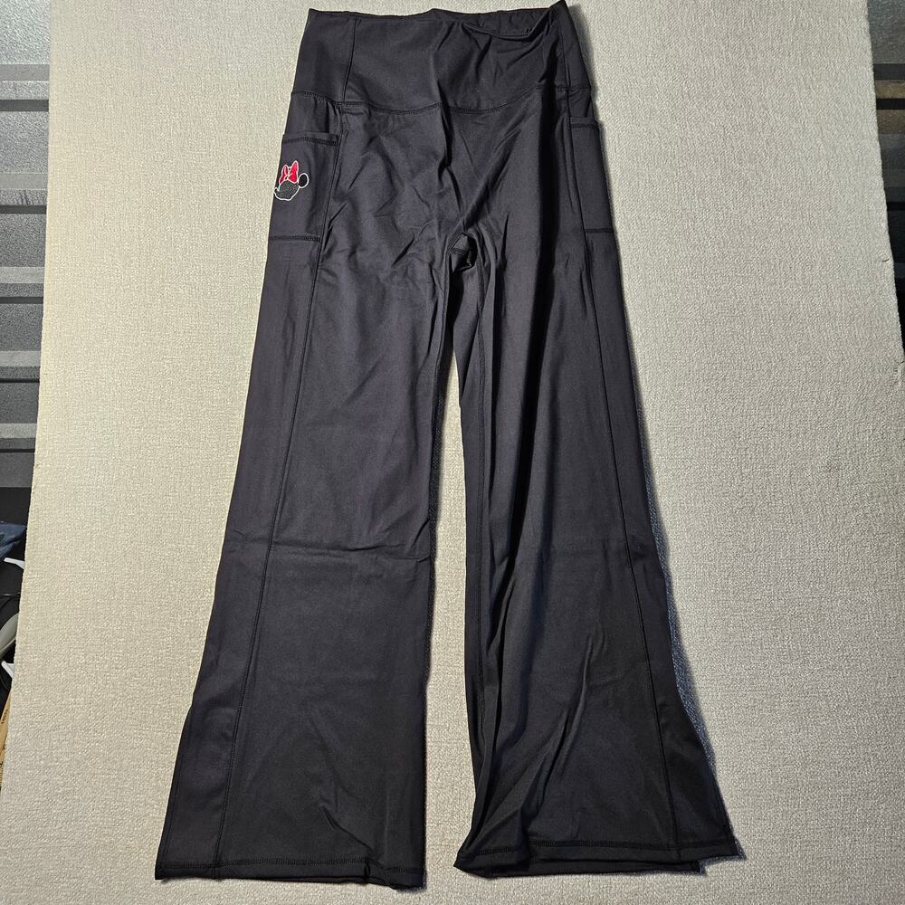 Disney Minnie Mouse Flared Leggings Womens Large NWT Shoe Palace Black